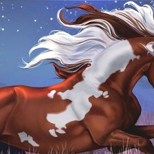 Схема вышивки «лошадь на скаку»