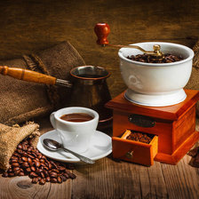 Схема вышивки «кофе»