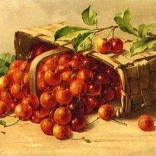 Схема вышивки «Корзина черешни»