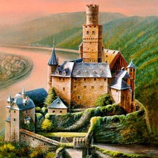 Схема вышивки «средневековый замок»