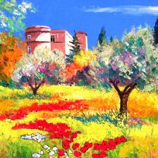 Схема вышивки «дом в провансе»