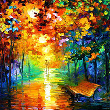 Схема вышивки «осенняя аллея»