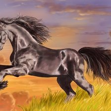 Схема вышивки «на закате»