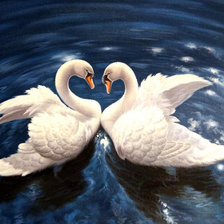 Схема вышивки «лебеди»