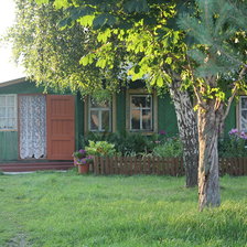 Схема вышивки «Деревня»