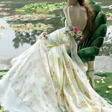 Схема вышивки «девушка-природа»