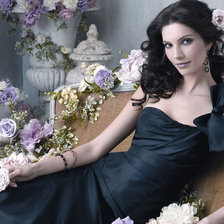 Схема вышивки «Девушка в цветах»