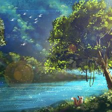 Схема вышивки «сказочный лес»