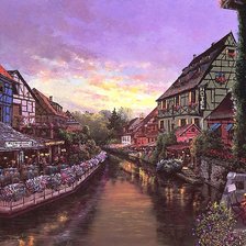 южный городок вечером