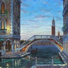 Схема вышивки «вечерняя венеция»