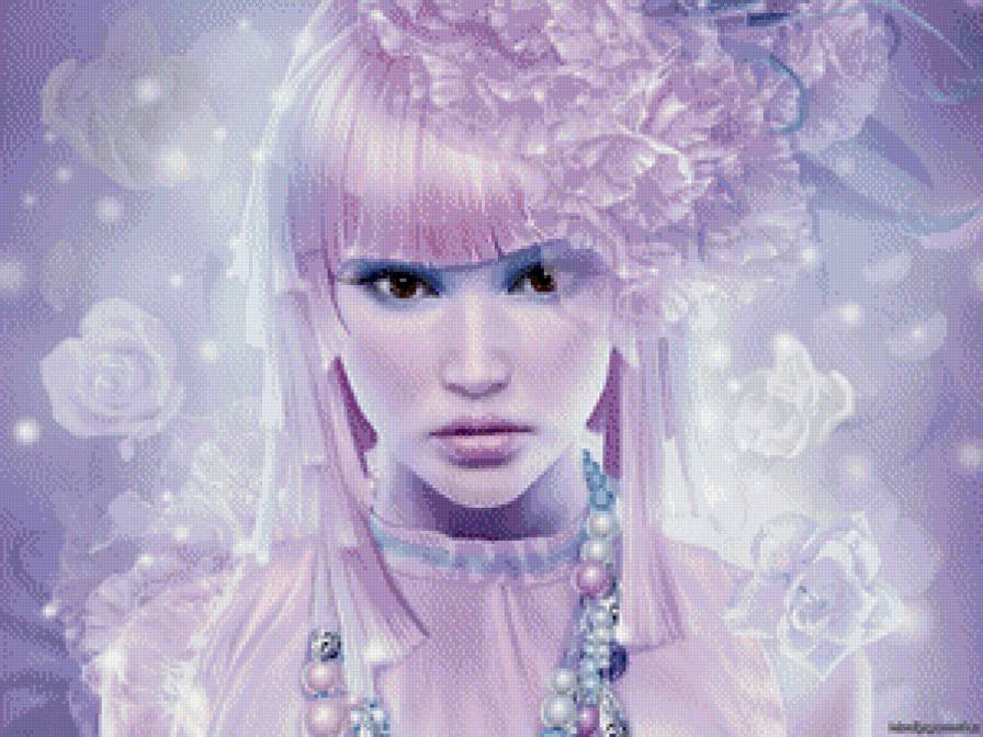 Сиреневая деввушка - сиреневый, девушка - предпросмотр