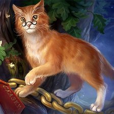 Схема вышивки «Кот ученый»