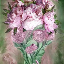 пионы в вазе