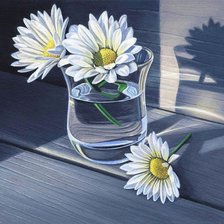 Схема вышивки «ромашки»