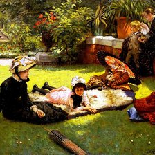 Схема вышивки «подруги в саду»