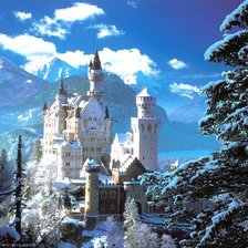 Схема вышивки «Замок Нойшвайнштайн 4»