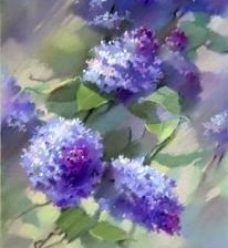 Схема вышивки «акварельная сирень (диптих часть 1)»