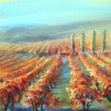 Схема вышивки «виноградники в провансе»