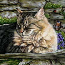 Схема вышивки «котейка»