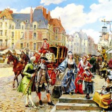 Схема вышивки «гуляние в париже»