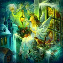 Схема вышивки «рождественский ангел»