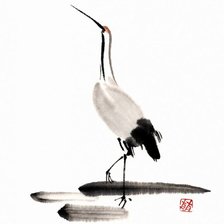 Схема вышивки «аист»