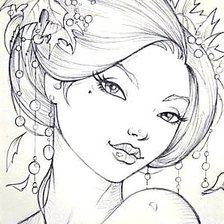 Схема вышивки «портрет девушки»