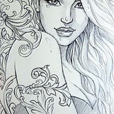 Схема вышивки «портрет девушки»