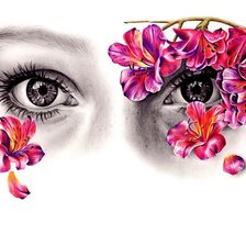 Схема вышивки «женский взгляд»