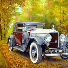 Схема вышивки «ретро машина»