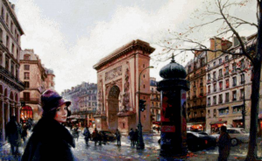 дух парижа - франция, француженка, париж, девушка, романтика, город, пейзаж - предпросмотр