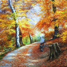 Схема вышивки «осенний парк»