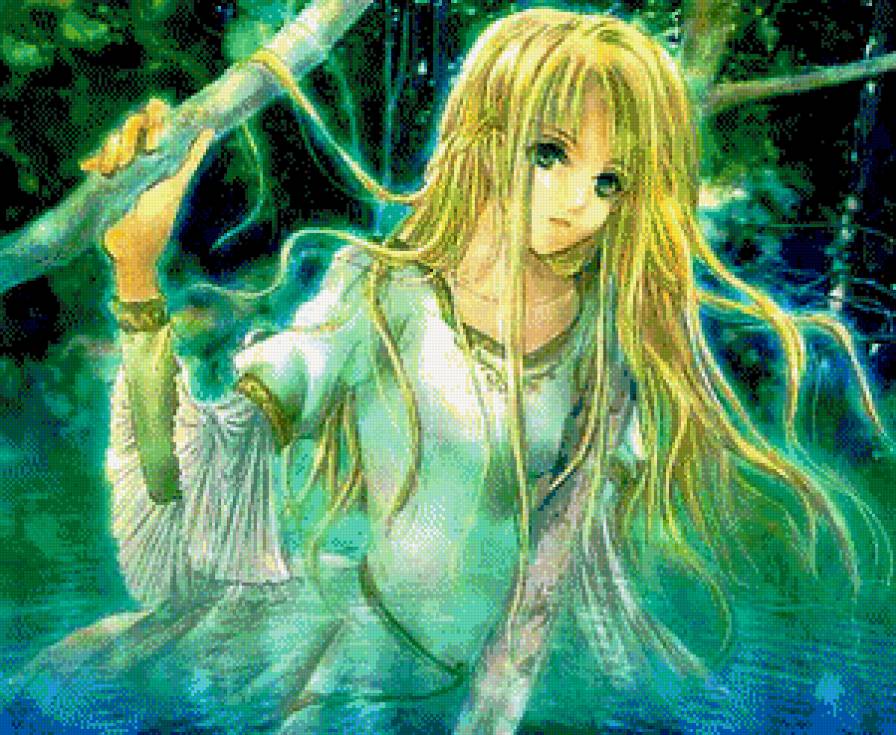 Печаль... - аниме, фэнтези, девушка, япония - предпросмотр