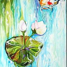 Схема вышивки «полиптих карпы кои (по-отдельности) часть 1»