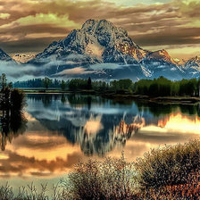 Схема вышивки «горы»