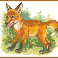 Схема вышивки «лисанька»