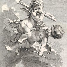 Схема вышивки «амуры в небе»