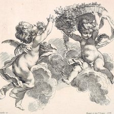 Схема вышивки «ангелочки с корзиной»