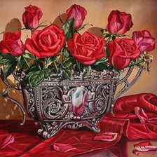 Схема вышивки «Букет роз»