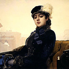 Схема вышивки «портрет незнакомки»