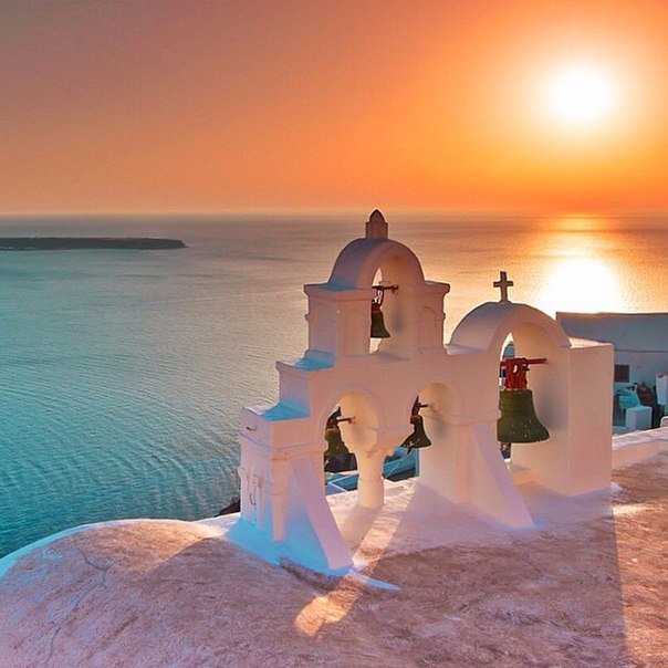 Греция - греция, море, вода, колокола, крест - оригинал