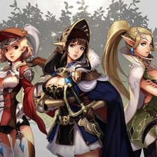 Схема вышивки «анимэ девушки-воительницы»