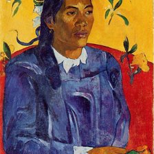 женщина с цветком