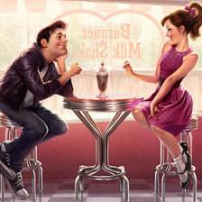 Схема вышивки «Мультяшное свидание»