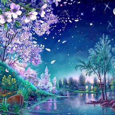 Схема вышивки «Пейзаж»