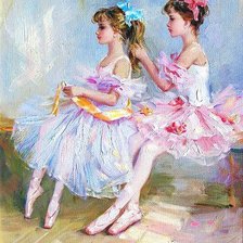 Схема вышивки «маленькие балерины»