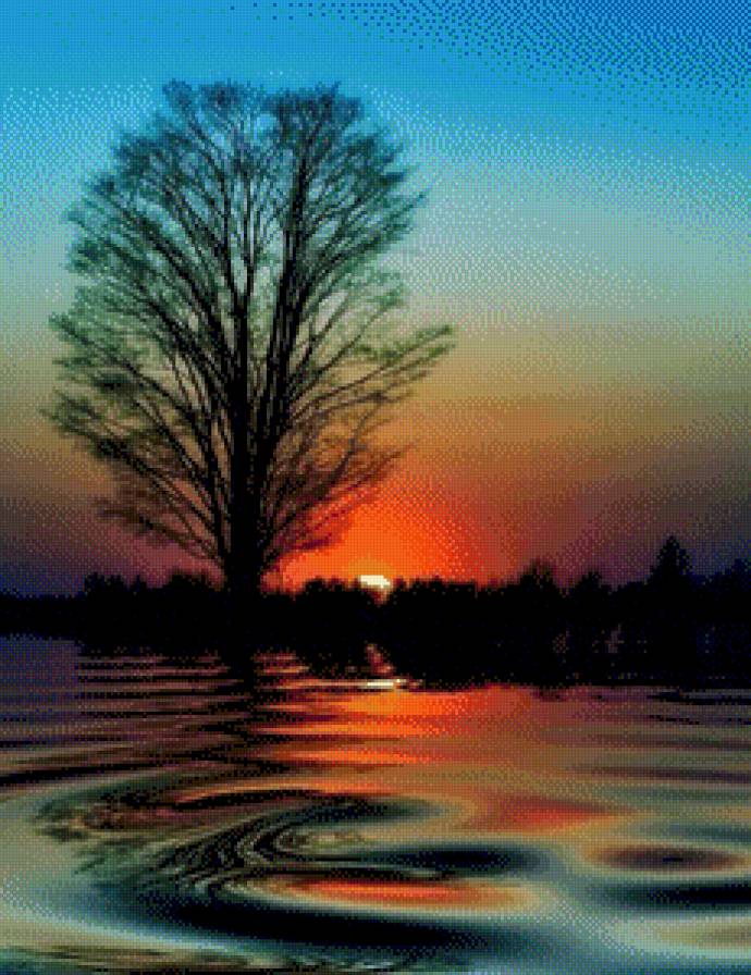 Восход - солнце, восход, закат, вода - предпросмотр