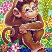 Схема вышивки «Мавпенятко»