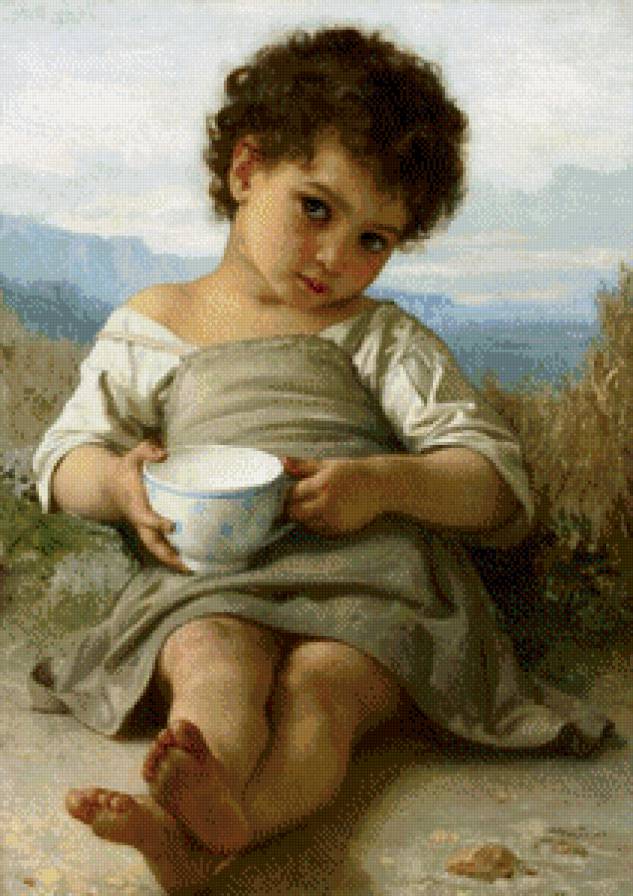 девочка с чашкой - сюжет, девочка - предпросмотр