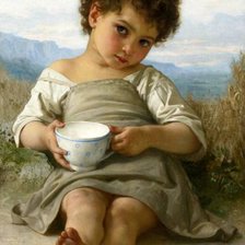 Схема вышивки «девочка с чашкой»